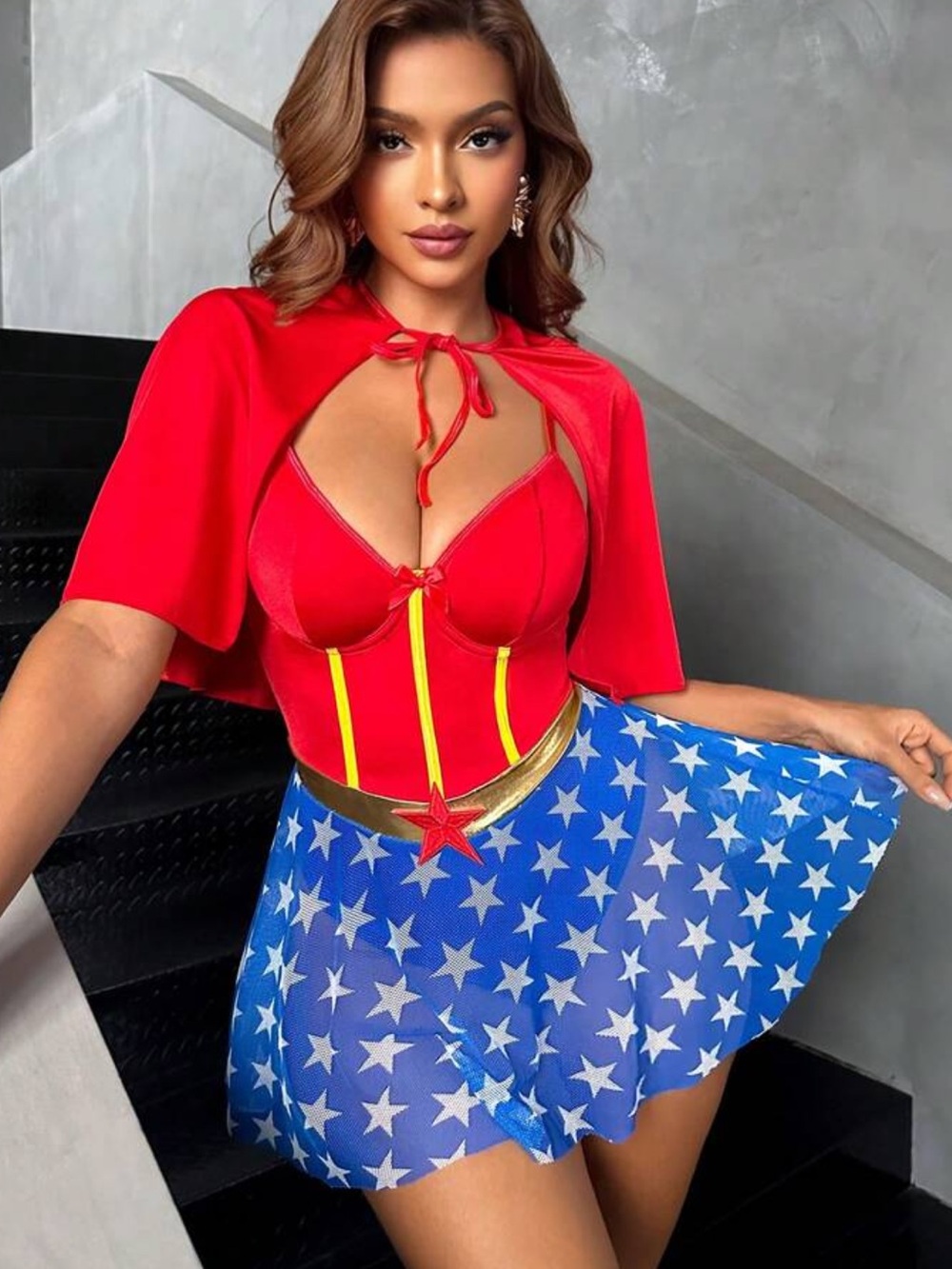 Halloween Costume Fantasy Costume Women's Sexy Superhero Jumpsuit And Mesh Print